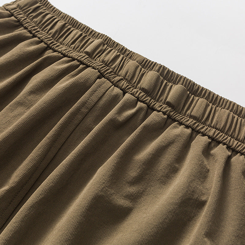 Functional pocket cargo pants with adjustable hem