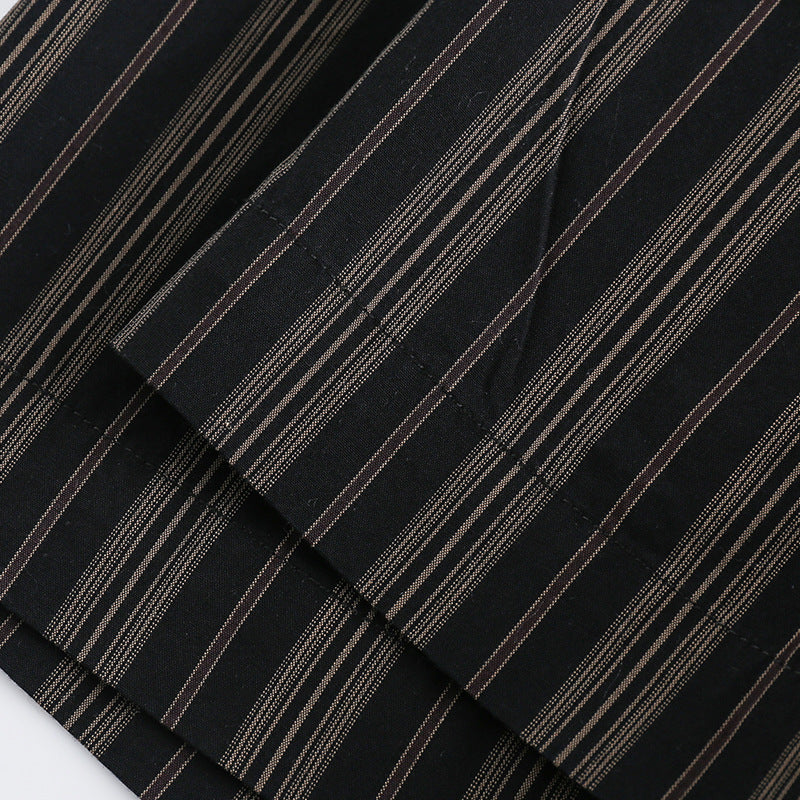 Classic striped short-sleeved shirt
