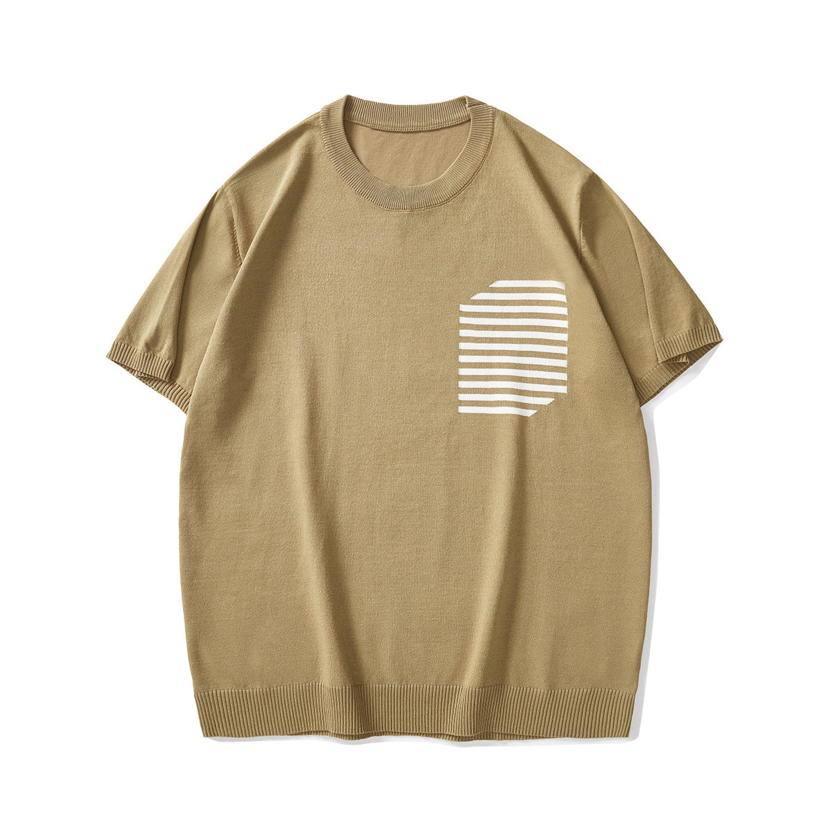 High-quality new striped pocket T-shirt