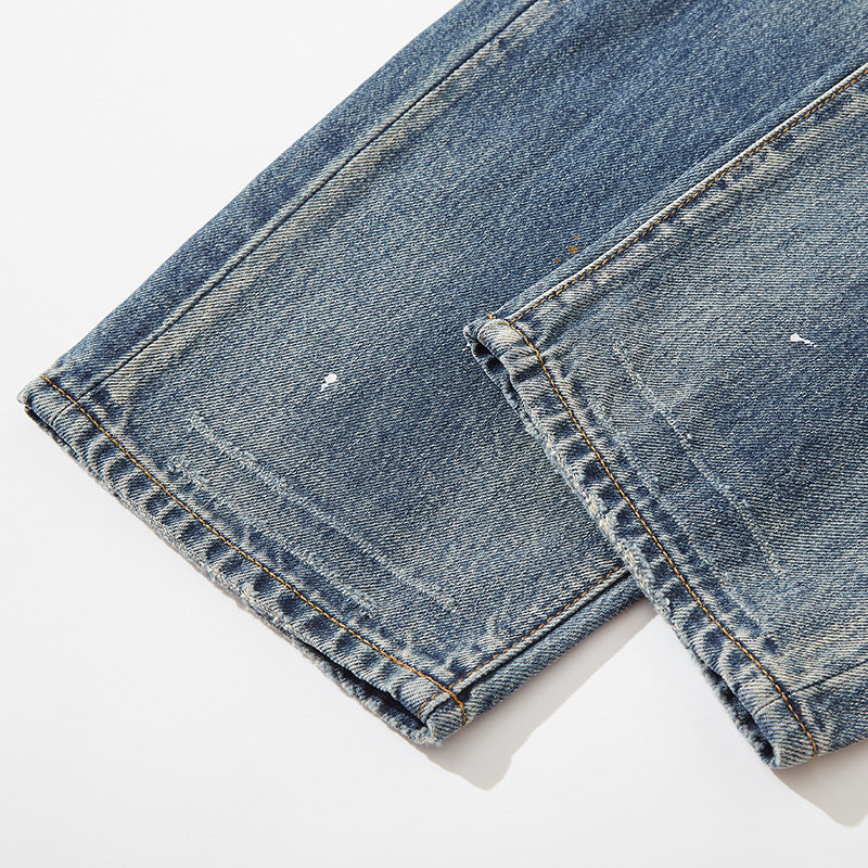 Loose Straight Retro Vintage Cargo Denim Pants