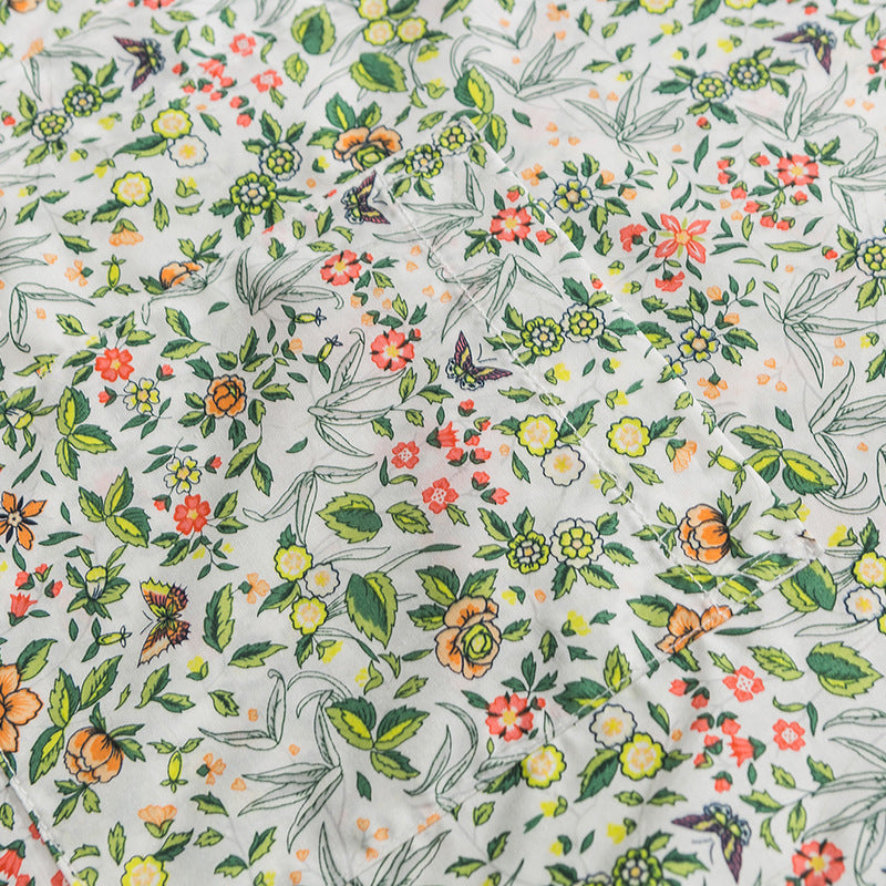 Hawaiian floral print aloha shirt