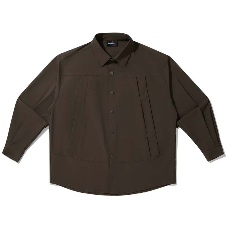 Autumn plain classic loose long sleeve shirt
