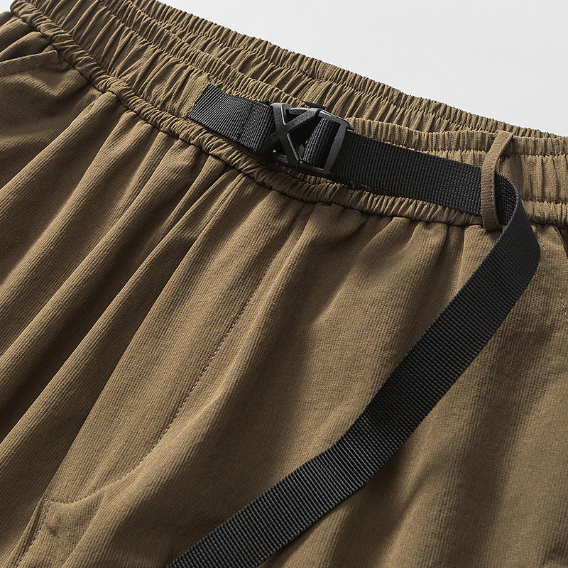 Functional pocket cargo pants with adjustable hem