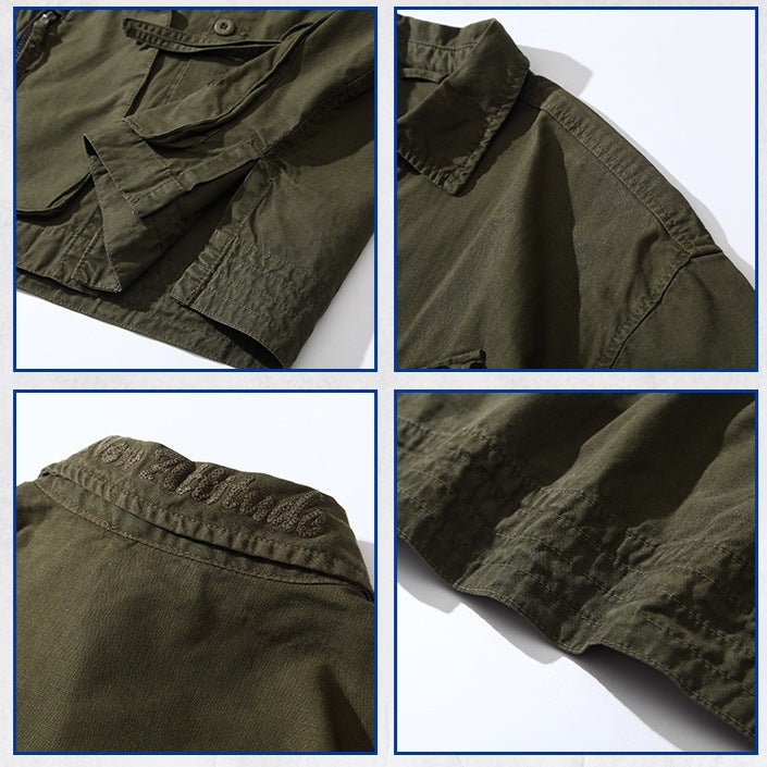 Retro Camouflage Pocket Short Sleeve Shirt