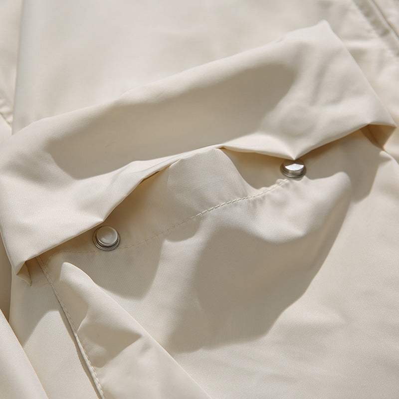 3D large pocket switch neck flight jacket
