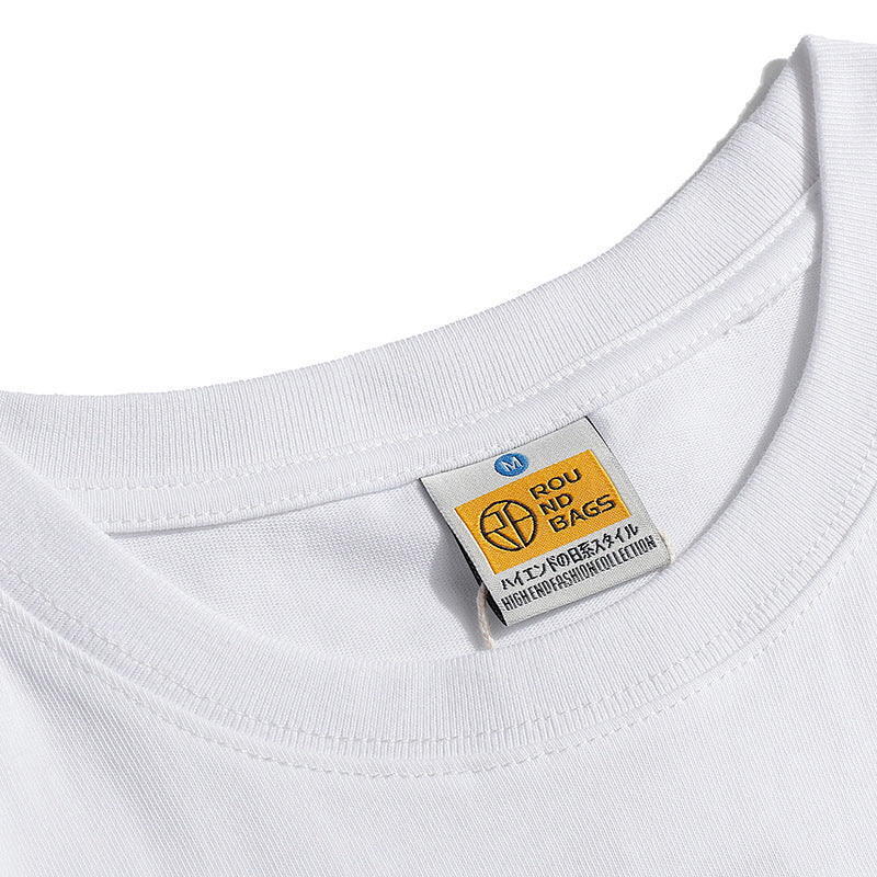 270g cotton simple print short-sleeved T-shirt in four colors