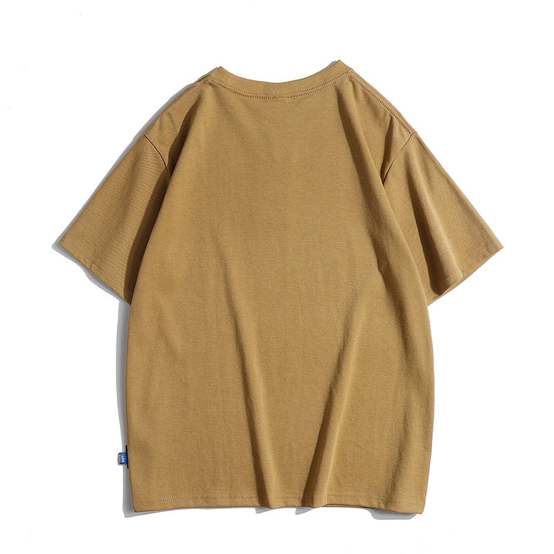 Choose from five colors, 270g high-quality simple short-sleeved T-shirt