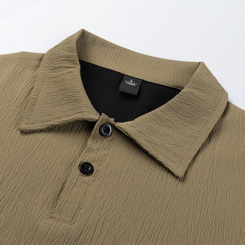 Color-block fashion polo shirt