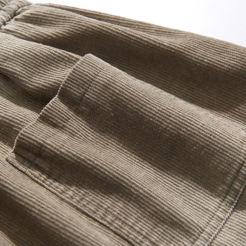 Casual Corduroy Pocket Slacks
