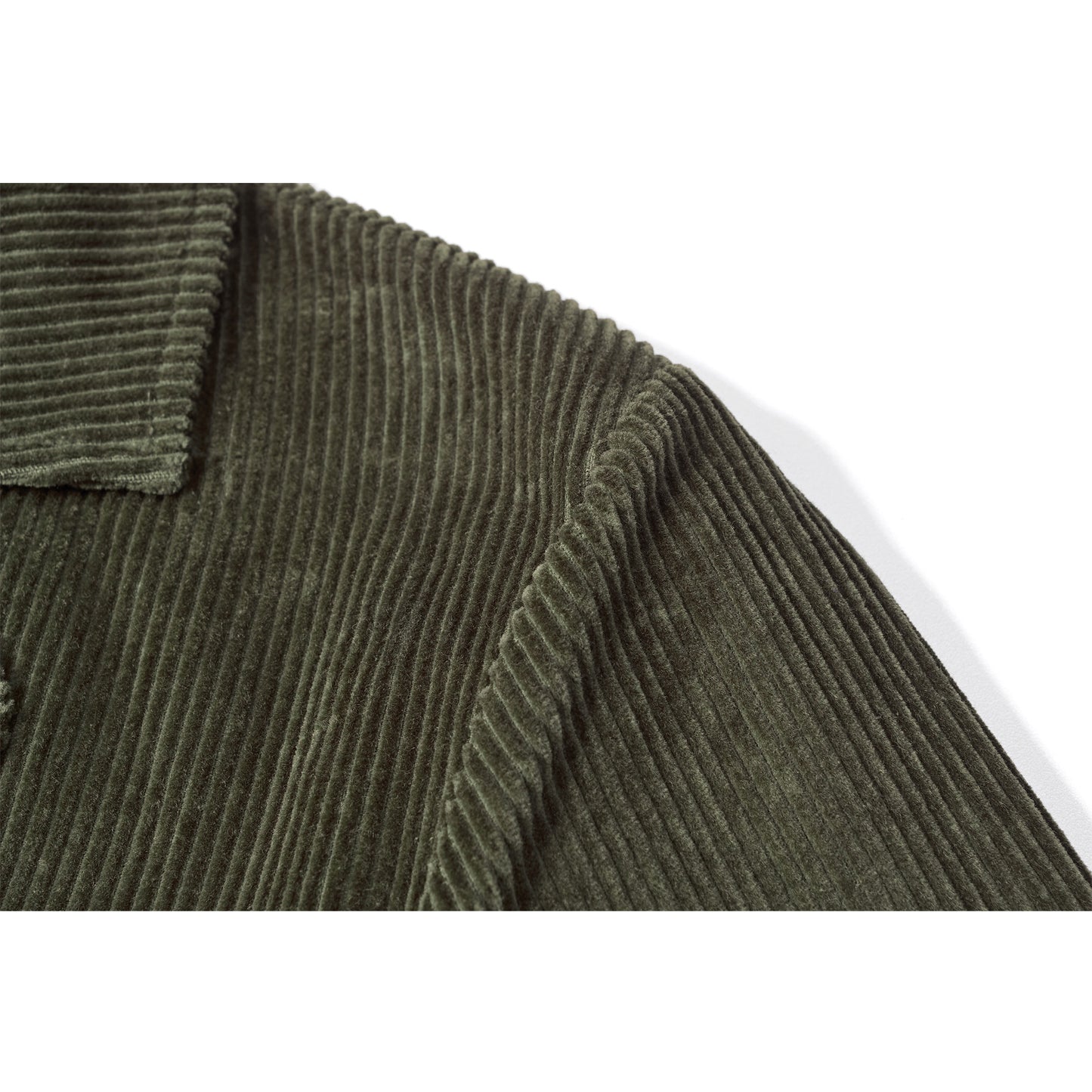 Olive green cotton corduroy tailored jacket