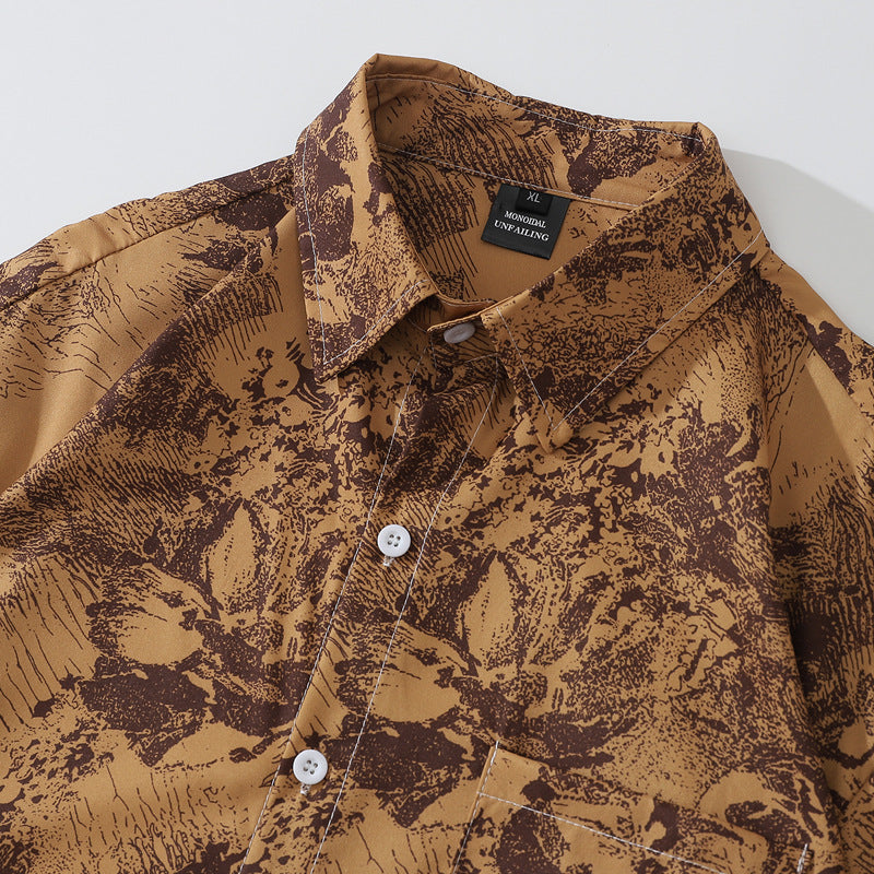 Vintage oil painting long sleeve shirt