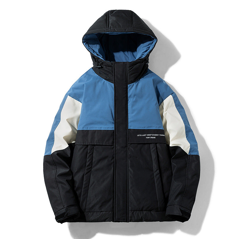 Men's Cargo Down Jacket, Warm and Windproof