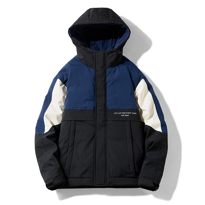 Men's Cargo Down Jacket, Warm and Windproof