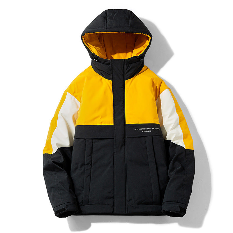 Men's Cargo Down Jacket, Warm and Windproof