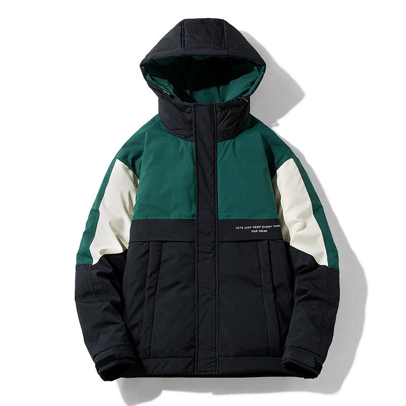 Men's Cargo Down Jacket, Warm and Windproof
