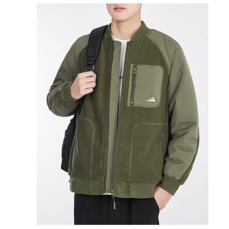 Padded fleece flight jacket