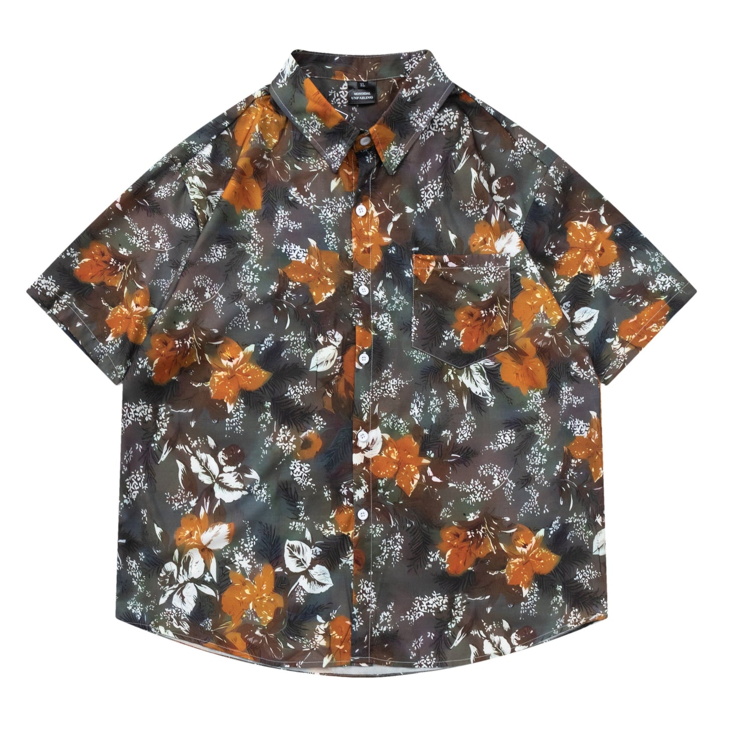 Summer Hawaiian Print Short Sleeve Shirt