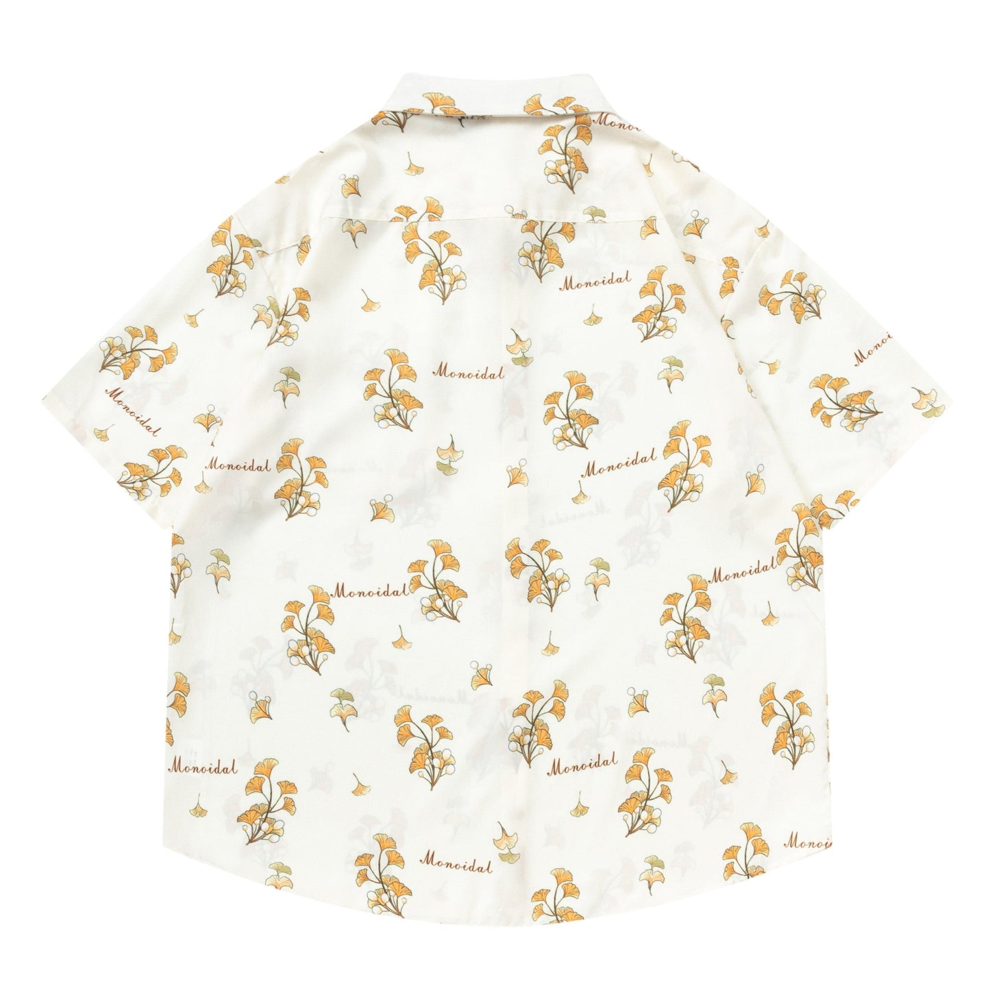 Fresh Leaf Print Short Sleeve Aloha Shirt