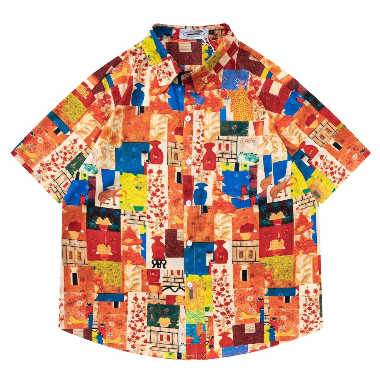 Cute printed short sleeve all-over shirt