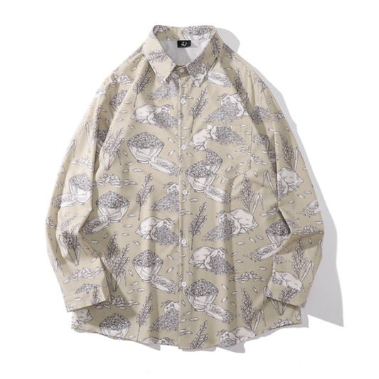New Autumn Collection "Harvest" Long Sleeve Print Shirt