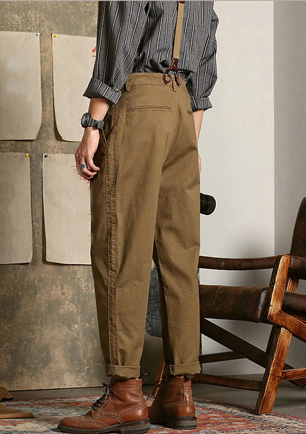 American Casual Vintage Suspender Work Pants