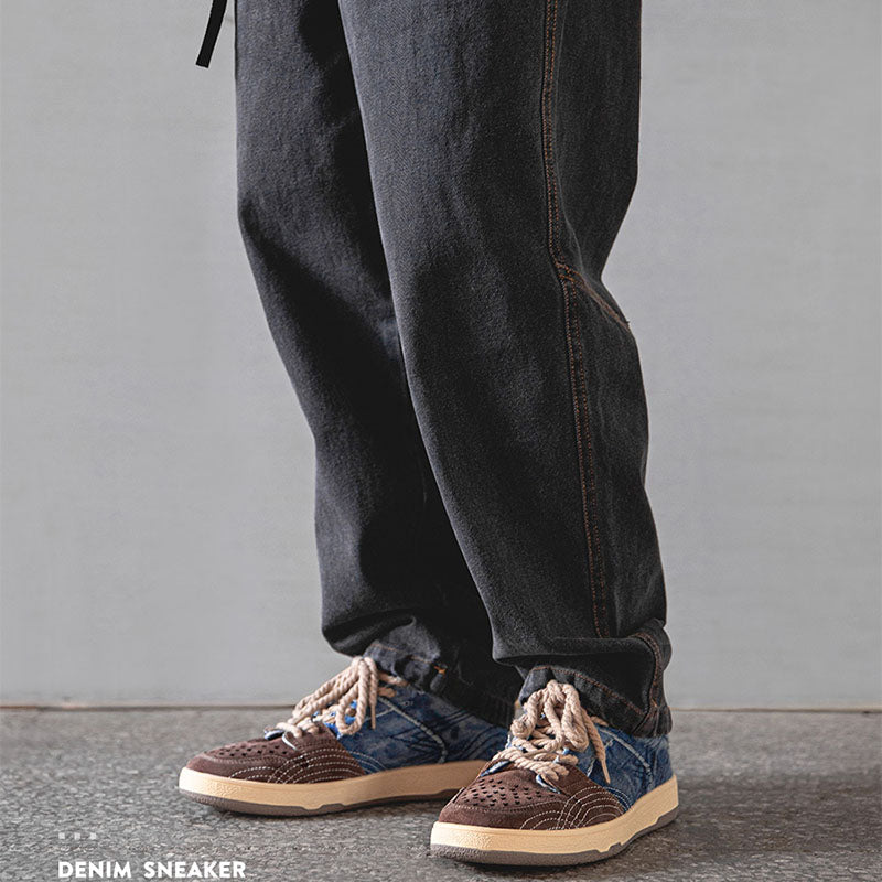 Retro Washed Denim Sneakers