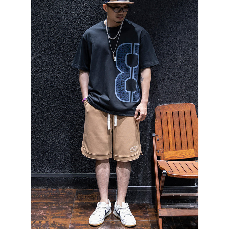 Number print loose fitting T-shirt