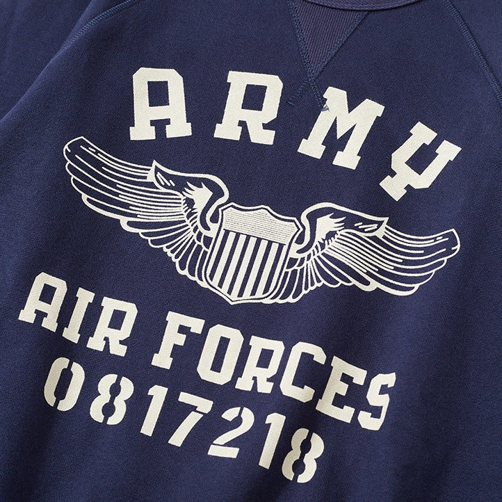 Army Air Forces back pile raglan sleeve sweat