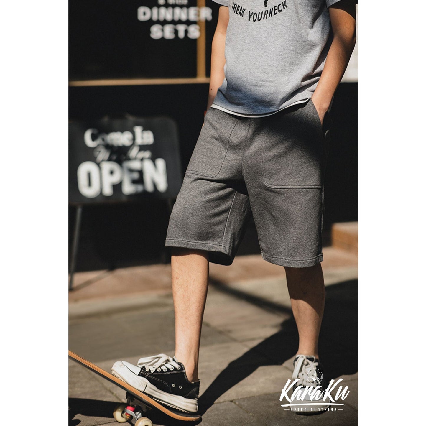 Heavyweight half length knit shorts