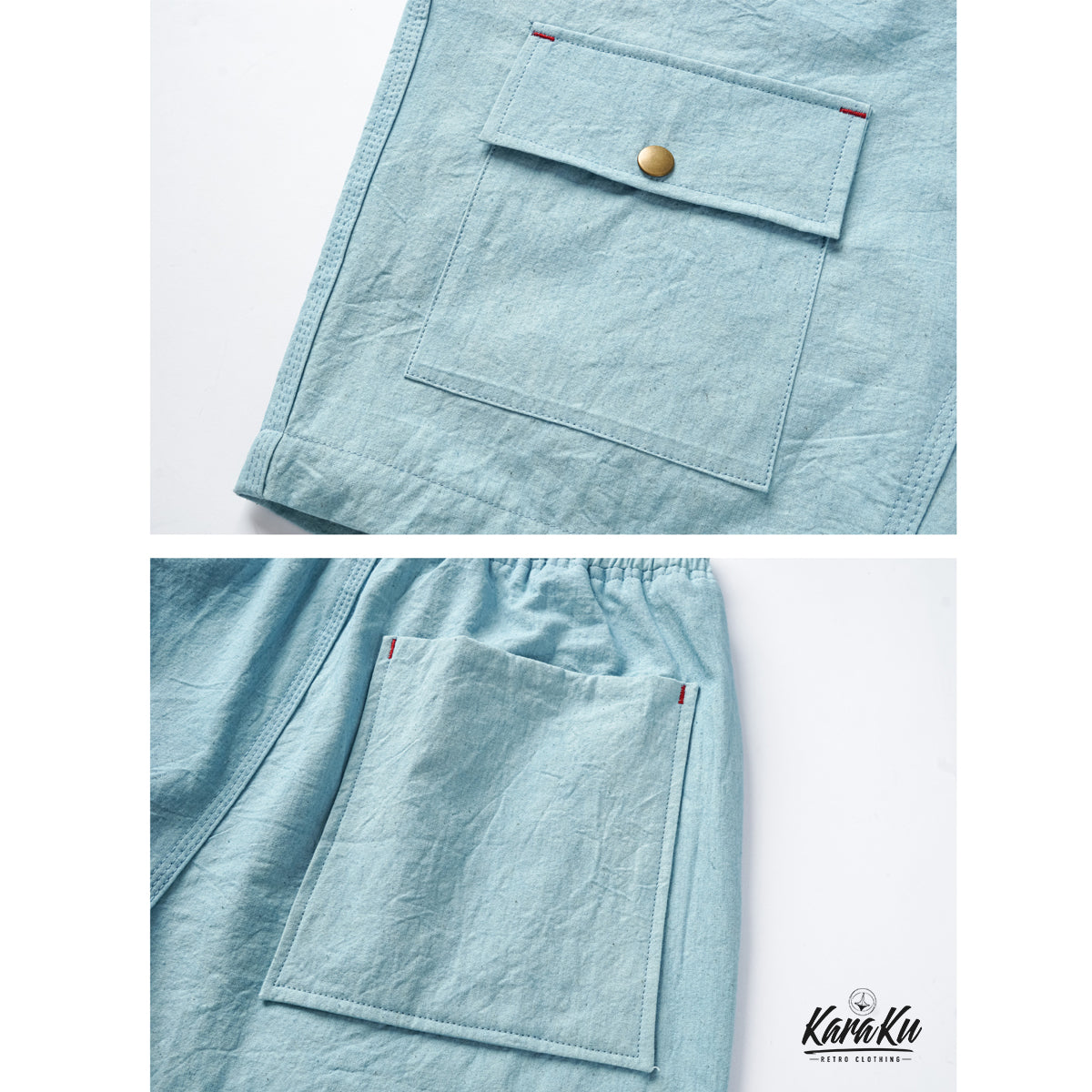 5/4 Length Artisan Aizome Safari Shorts