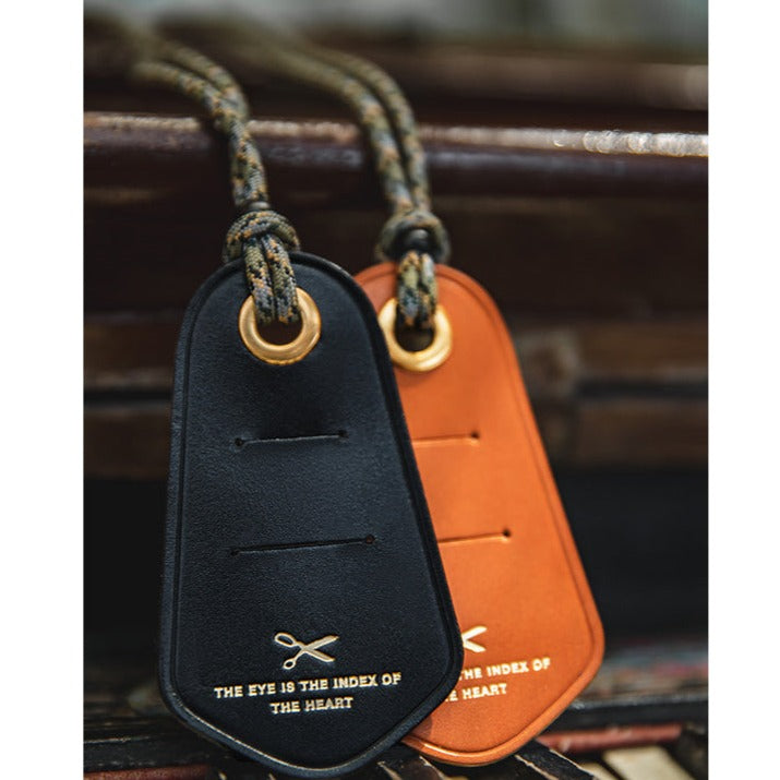 neck leather glasses holder