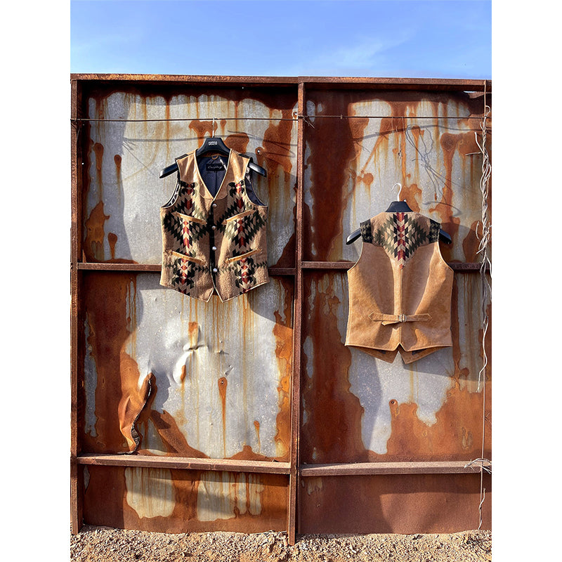 NAVAJO Navajo Waxed Leather Vest
