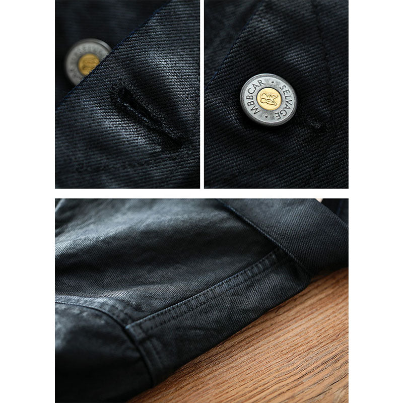 PU coated waterproof denim jacket