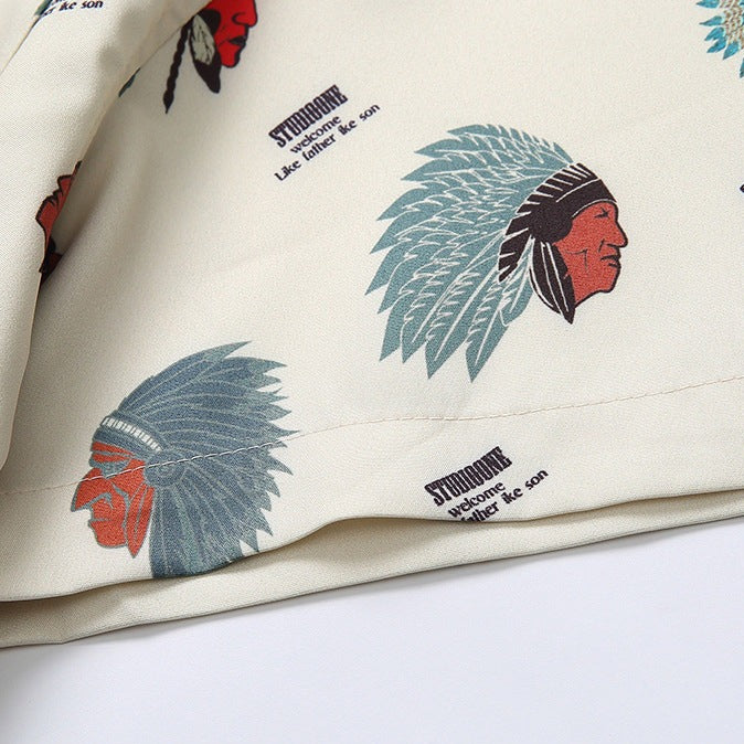 Apache Warrior Total Print Cuban Shirt