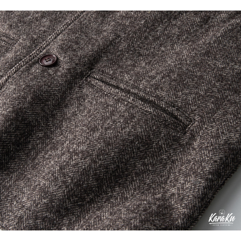 British wool blend vest