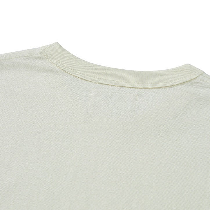 Sleeve border switching biker long T heavy weight