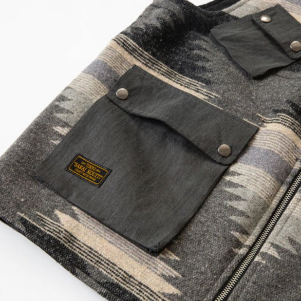 NAVAJO Indian Geometric Print Vest