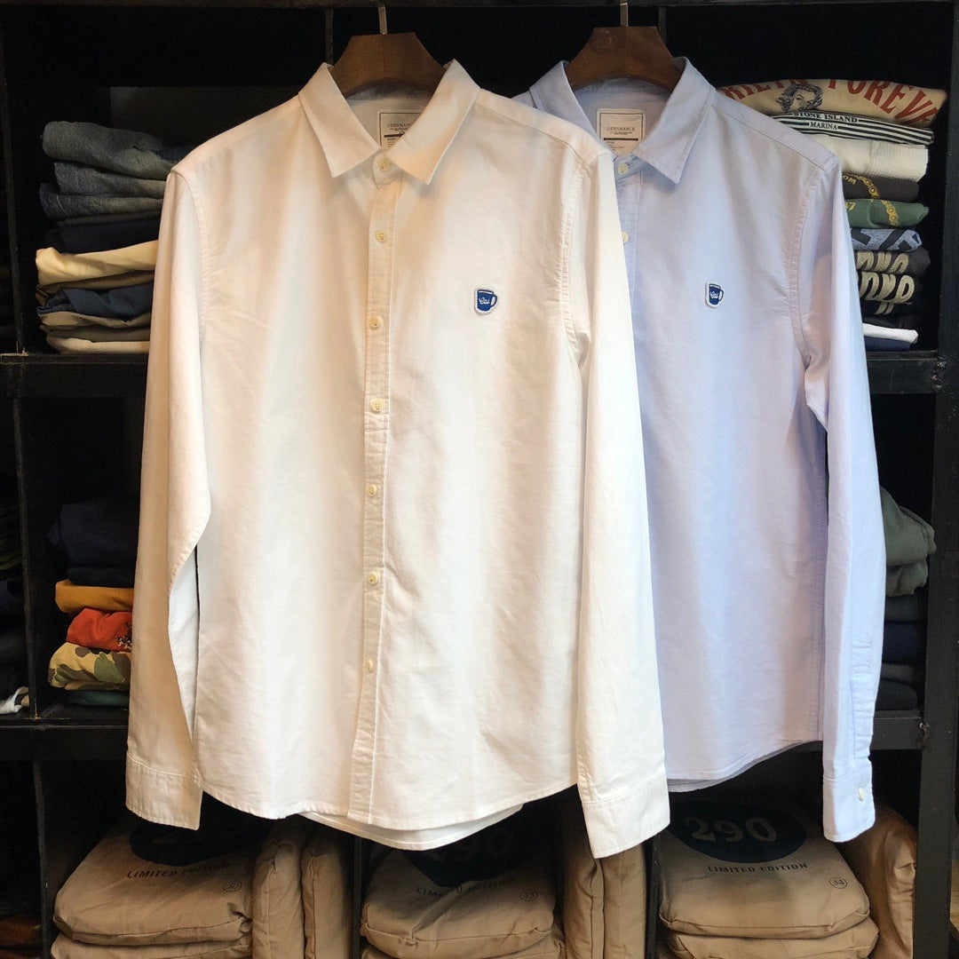 mini cup embroidery oxford work shirt