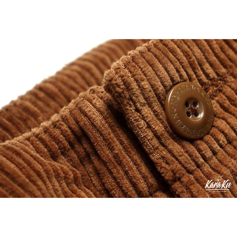 MULTI POCKET Hem tie corduroy slacks