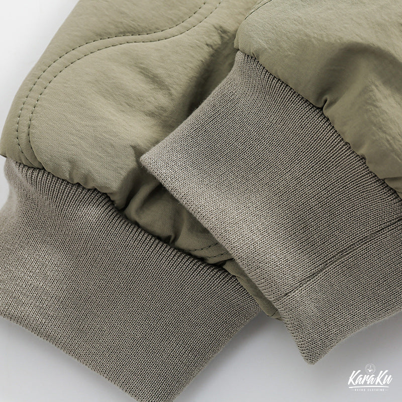 Hooded padded nylon quilted coat