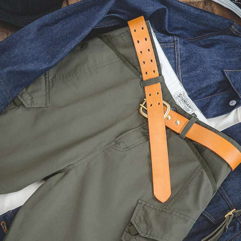 2-layer flap pocket function cargo pants