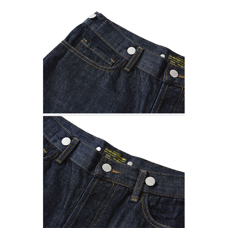 Two-way wide denim pants