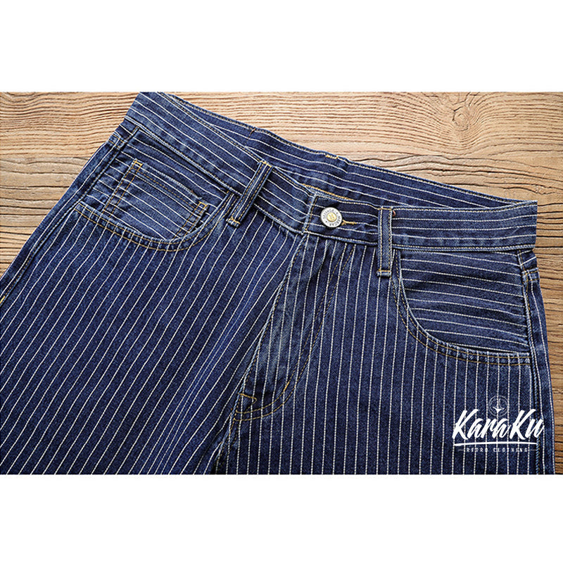 Wabash stripe 11oz denim shorts