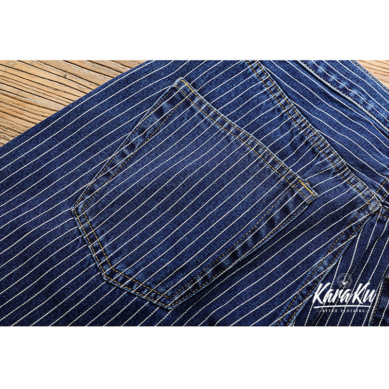 Wabash stripe 11oz denim shorts