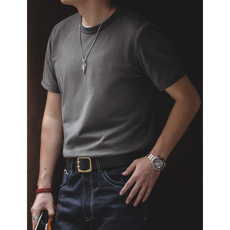 Heavyweight 100% cotton plain T-shirt