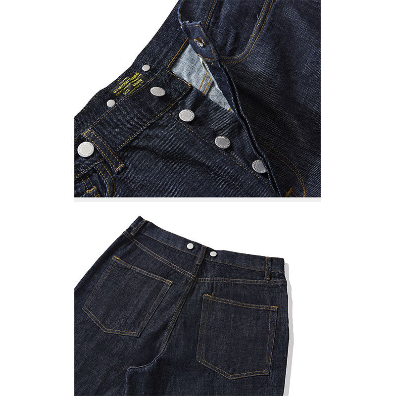Two-way wide denim pants