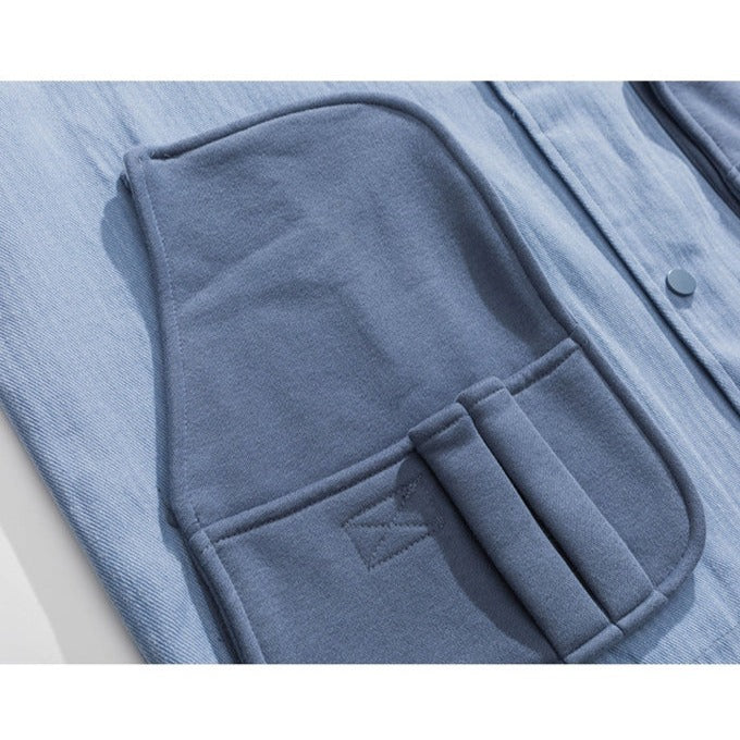 Color Scheme Large Capacity Pocket Stand Collar Jacket