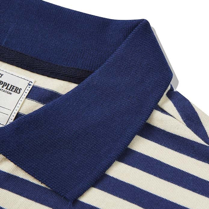 Heavyweight retro border polo shirt