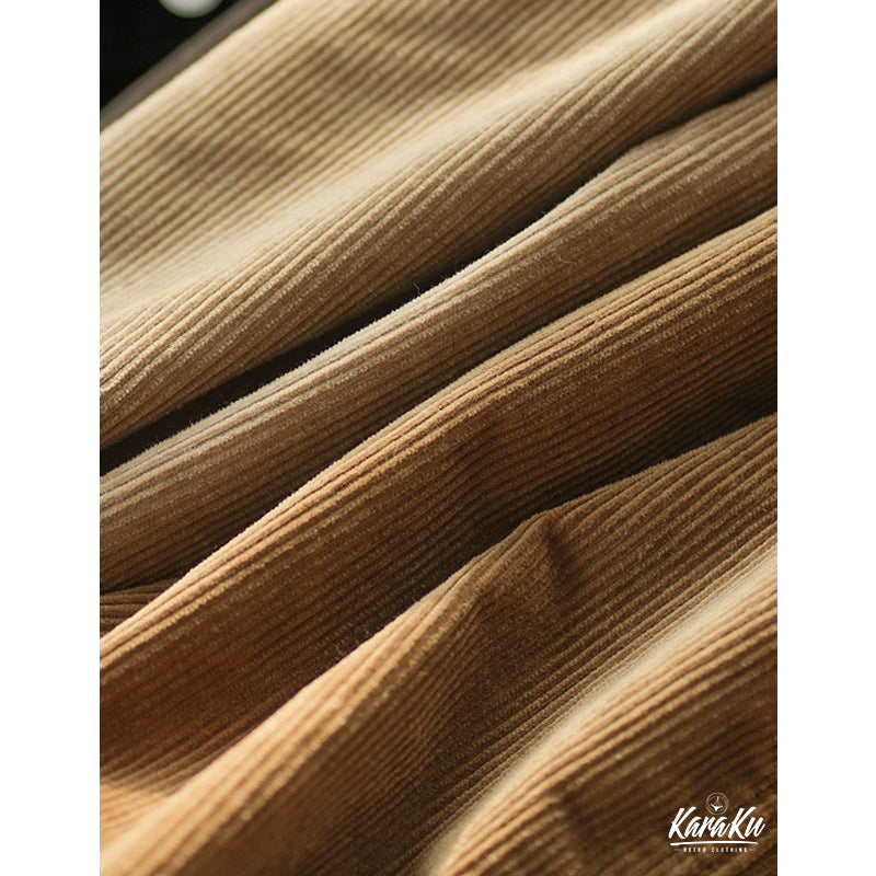 MULTI POCKET brushed back corduroy jacket