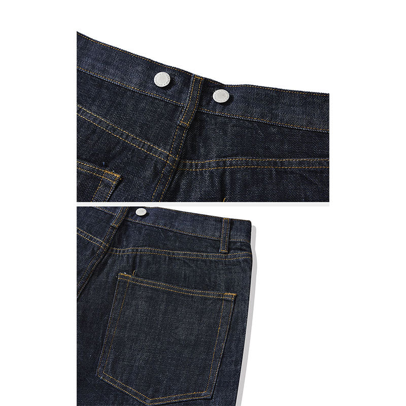Two-way wide denim pants